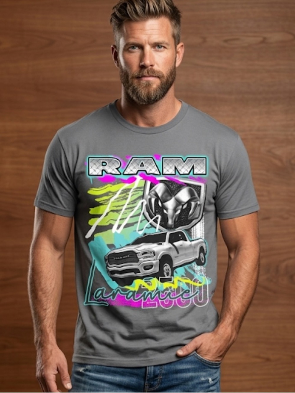 Dodge Truck Graphic Gray Shirt